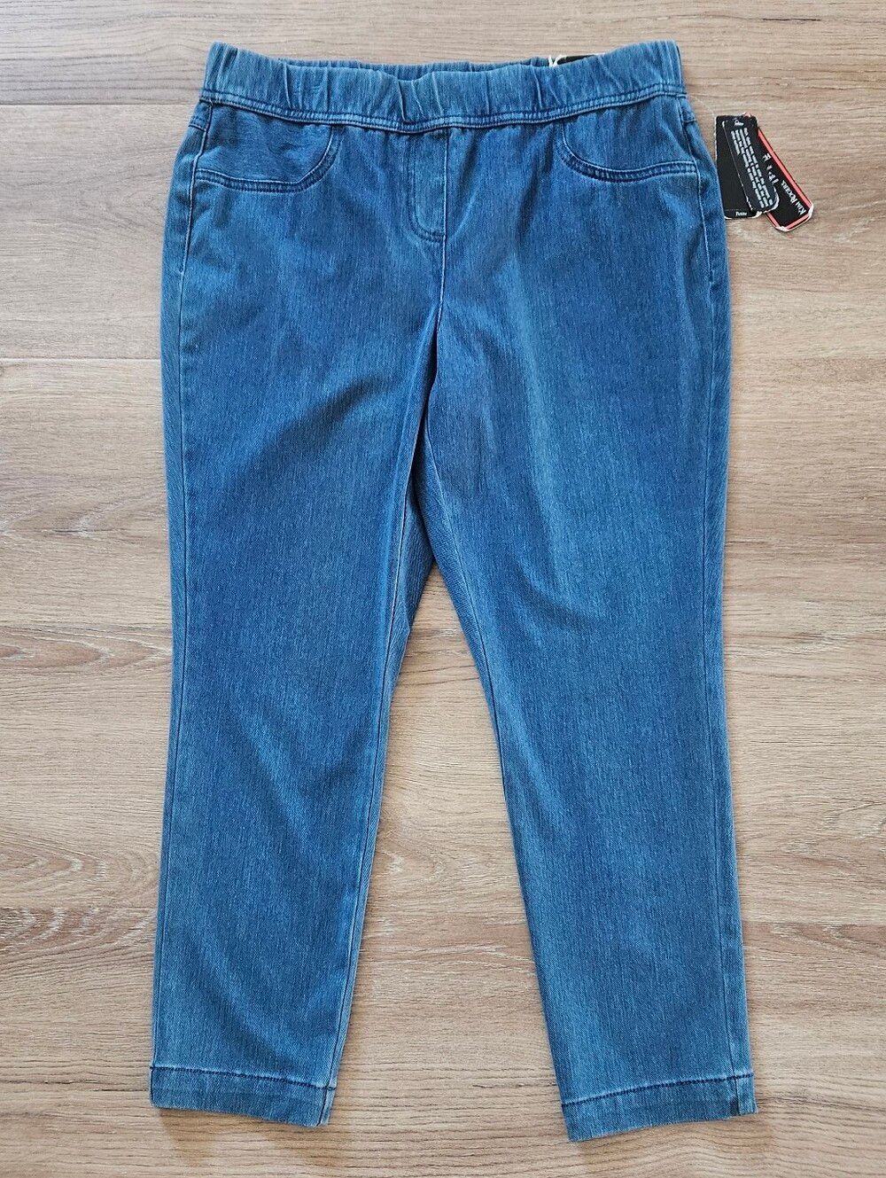 Kim Rogers Blue Stretch Denim Pants Size 14